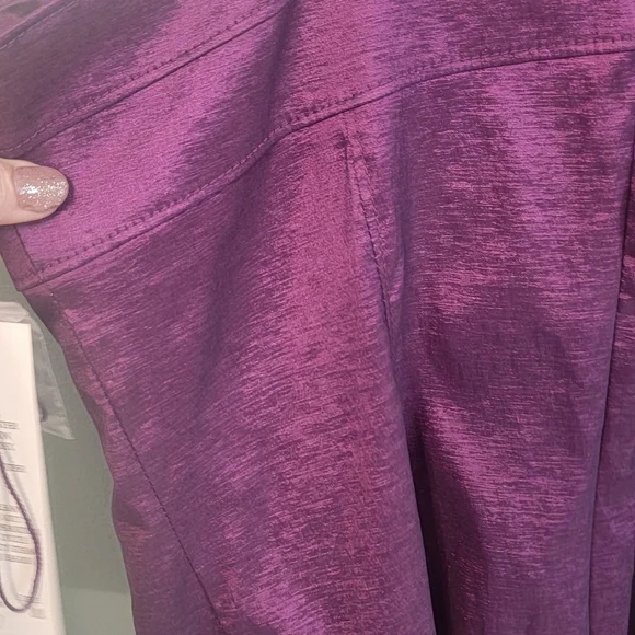 Adriana Papell NWT Midnight Purple Beaded Feminine Formal Evening Dress Size 8 - Picture 5 of 14